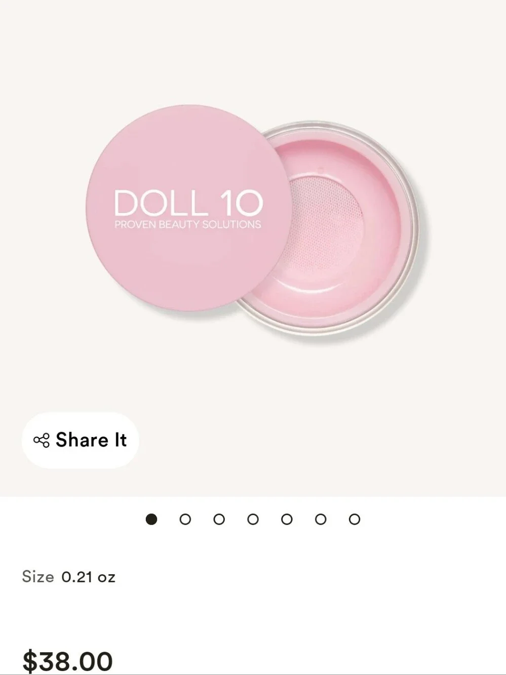 NIB DOLL 10 DOLL SKIN PINK POWER BRIGHTENING POWDER